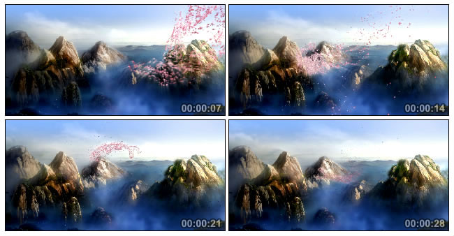 高山云端山峰led视频素材