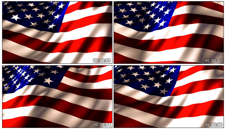 美国国旗星条旗飘扬全屏视频素材