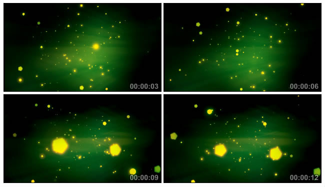 绿色光斑粒子炫光Led高清视频素材