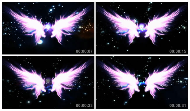 宇宙星际爆炸生成翅膀效果视频素材