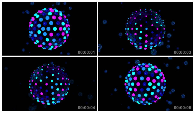 炫彩圆球转动效果视频素材