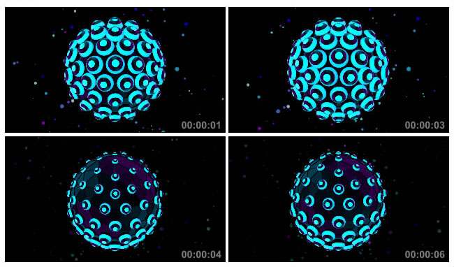 星空球体转动视频素材