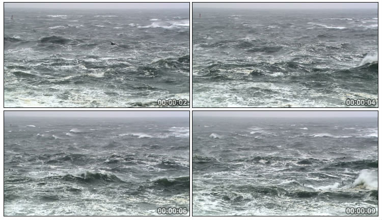 海面波浪 一望无际的海浪视频素材
