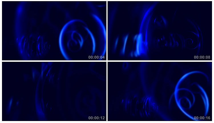 蓝色动态螺旋圆圈变幻视频素材