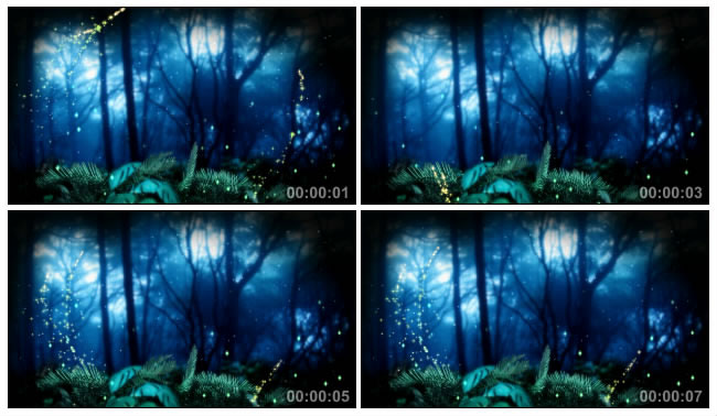 森林炫光粒子视频素材