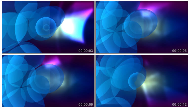 蓝色炫光圆圈放大波澜动态背景视频素材