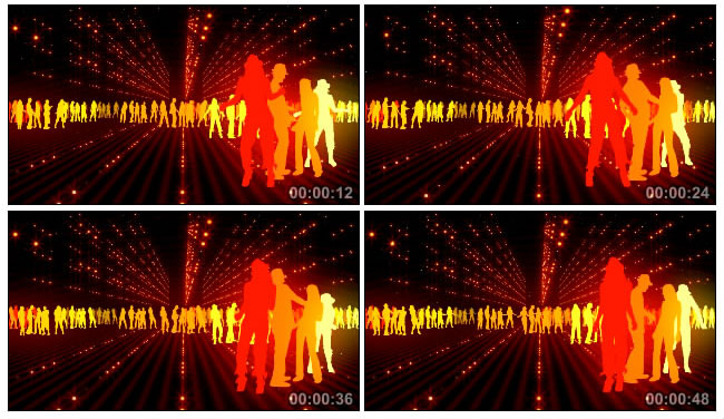 LED晚会舞动人群背景视频素材