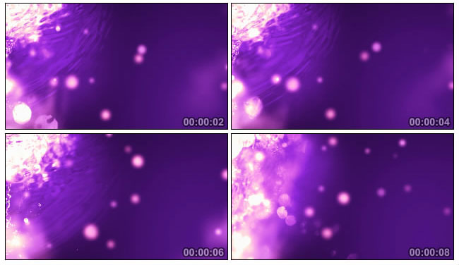 紫色水波纹粒子波光粼粼Led视频素材