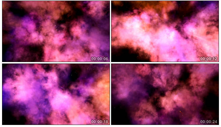 红色云团星云粒子光斑背景视频素材