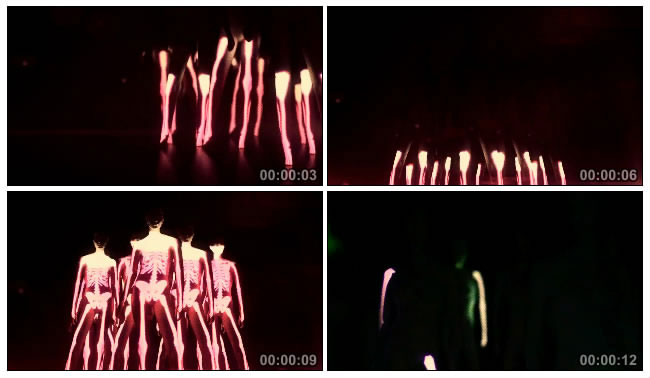 人体闪动酒吧舞台演出背景视频素材