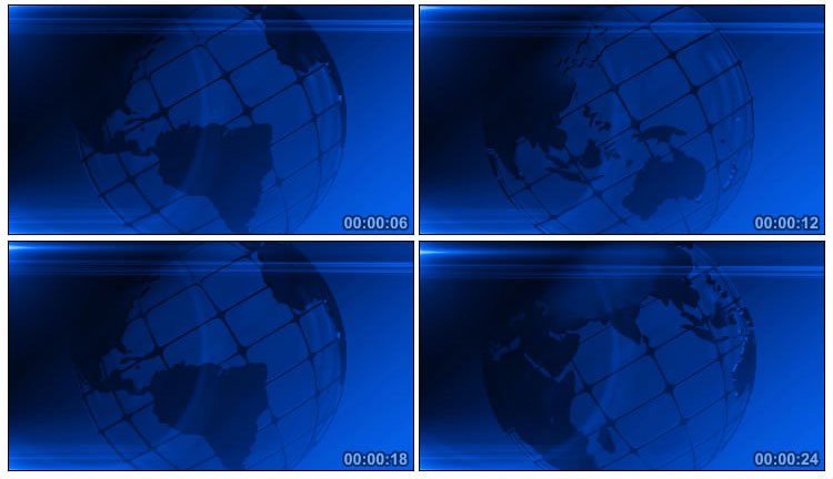 蓝色地球旋转新闻背景视频素材