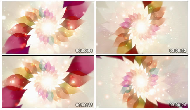 粉色唯美花瓣螺旋动态旋转Led视频素材