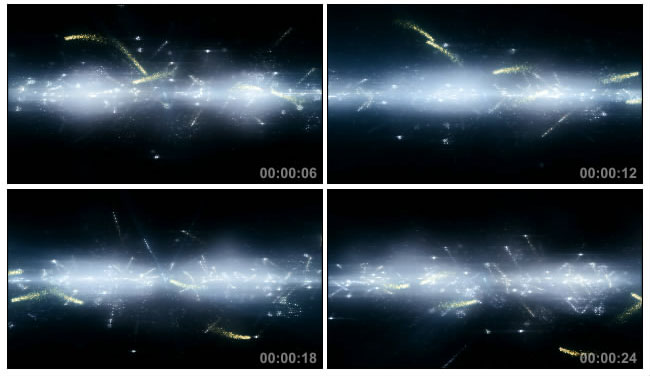 天际线上粒子迸射led视频素材