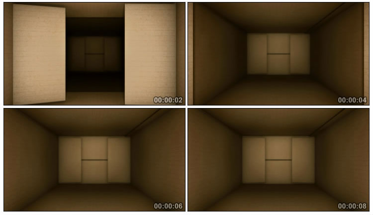 纸箱纸盒迷宫循环视频素材