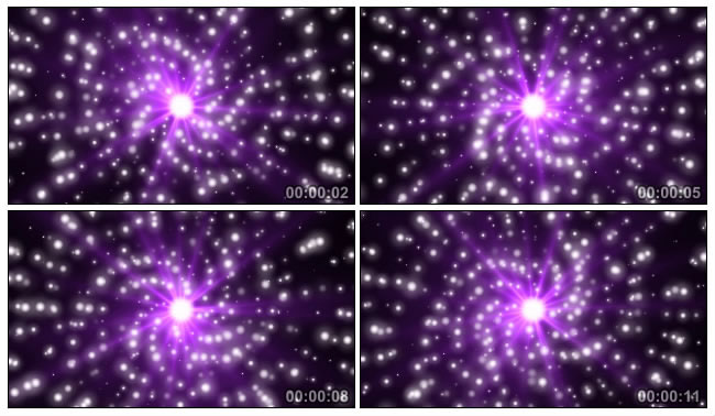 紫色旋转粒子Led视频素材