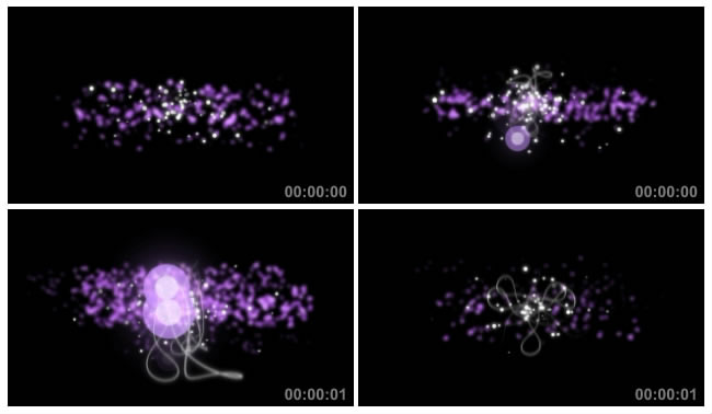 紫色粒子mov特效视频素材