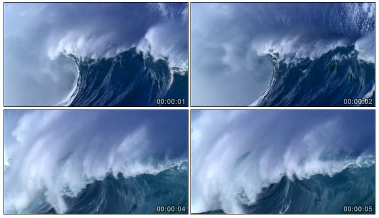 疯狂激烈的海浪翻滚视频素材
