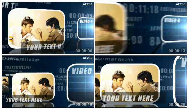 科技图片显示ae带时间倒计时效果视频模板