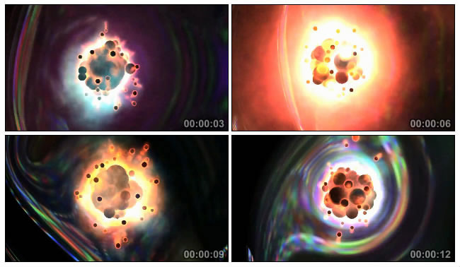 能量聚合爆炸火焰Led视频素材