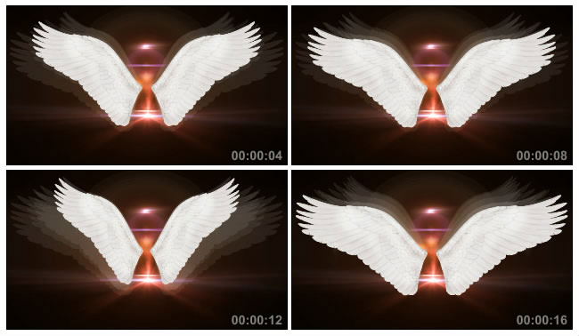 天使翅膀幻影视频素材