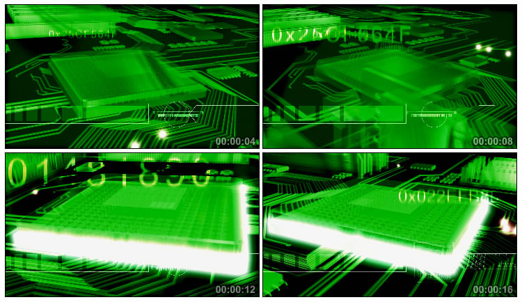 计算机电脑主板CPU动态背景视频素材