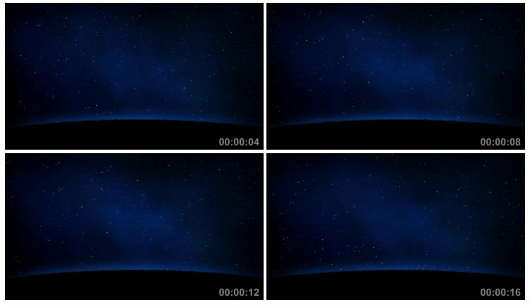 星空夜空地平线弧度蓝色背景视频素材