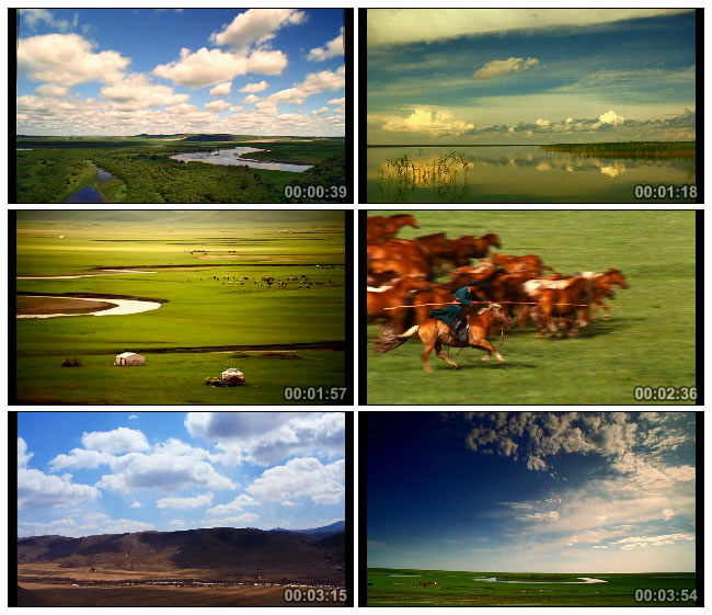 蒙古包马羊群草原美景高清实拍视频素材
