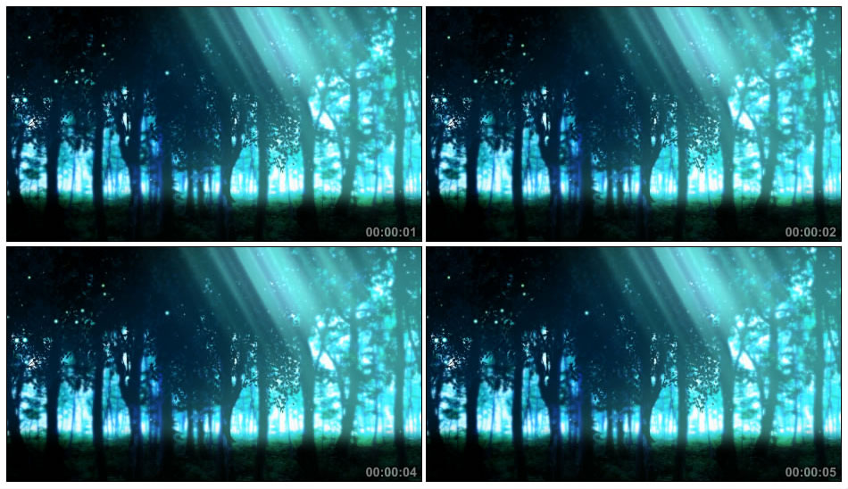 阳光粒子树林Led视频素材