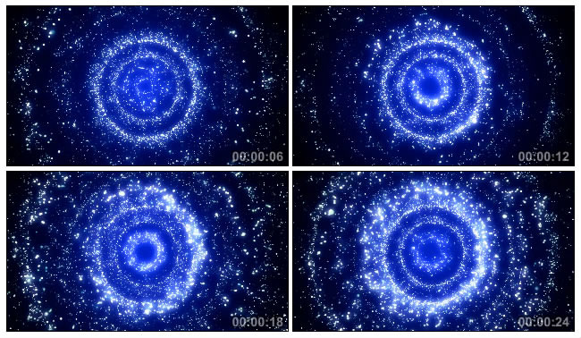 蓝色圆圈星光粒子Led视频素材