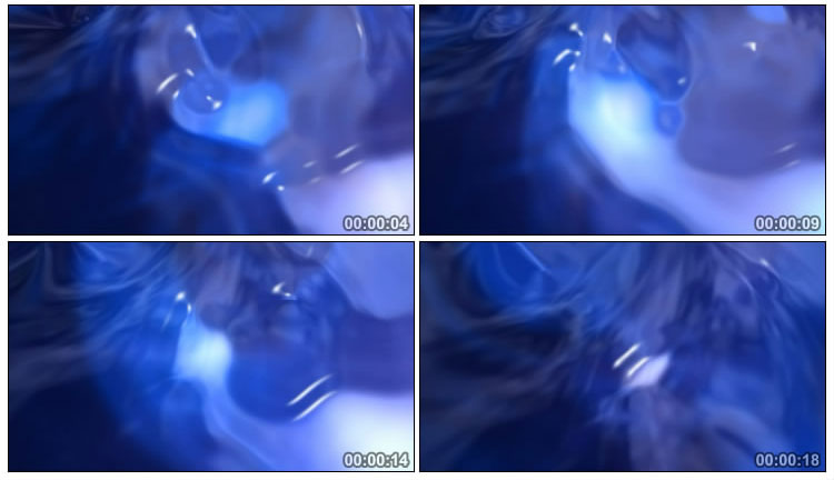 蓝色乳胶液体流动泄露视频素材