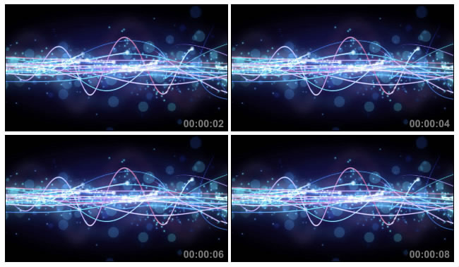 梦幻曲线穿梭光斑粒子Led高清视频素材