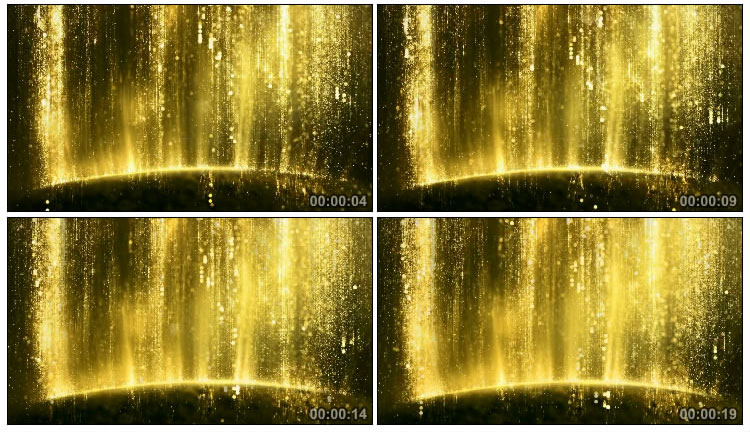 金色粒子沙粒瀑布视频素材