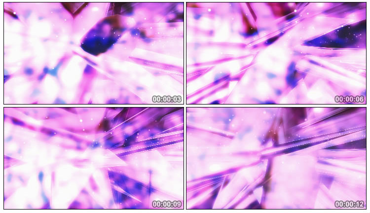 粉色浪漫冰柱结晶体钻石冰锥炫光粒子视频素材
