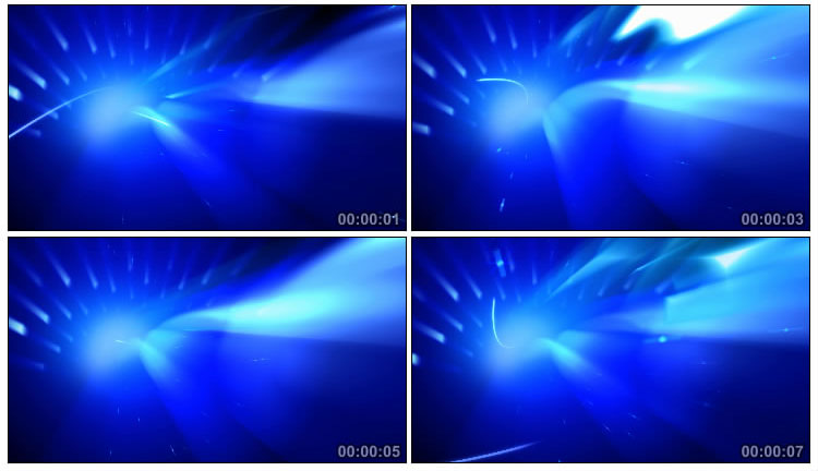 蓝色炫光宇宙粒子飞行视频素材