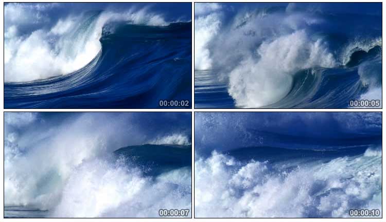 海中风浪 卷起的浪涛视频素材