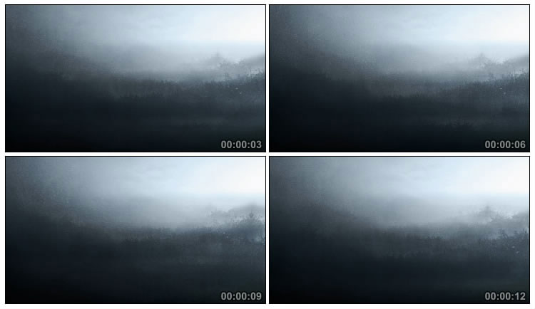 神秘野外浓雾中前行视频素材