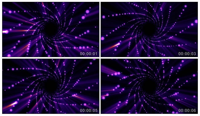 炫光粒子旋转螺旋穿越推进Led视频素材