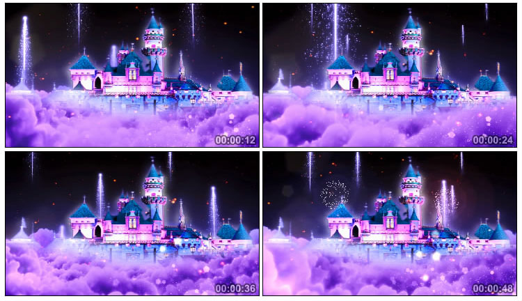 迪士尼梦幻城堡视频素材