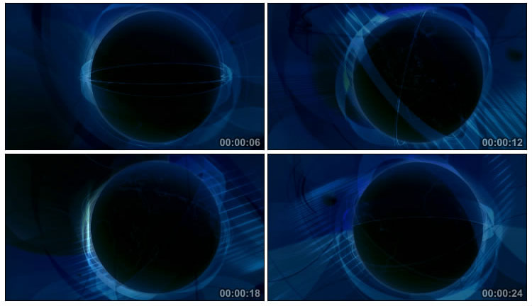 地球圆球转动自转片头视频素材