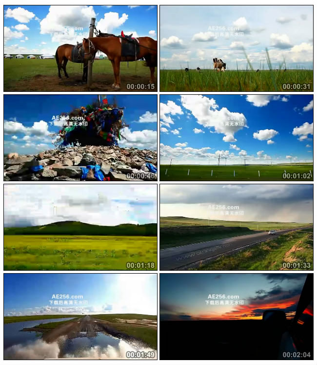 内蒙古呼伦贝尔汽车自驾大草原视频素材