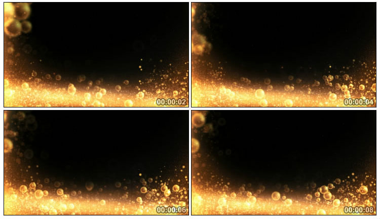 金色气泡粒子视频素材