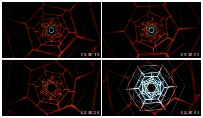 蜘蛛网虫洞隧道Led视频素材
