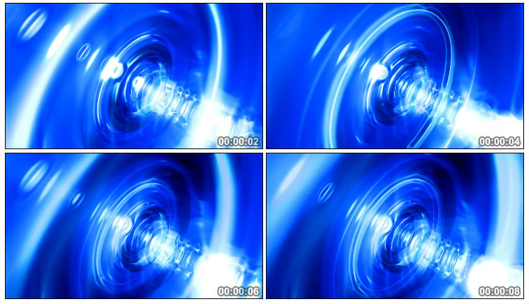 蓝色动感水纹水洞背景视频素材