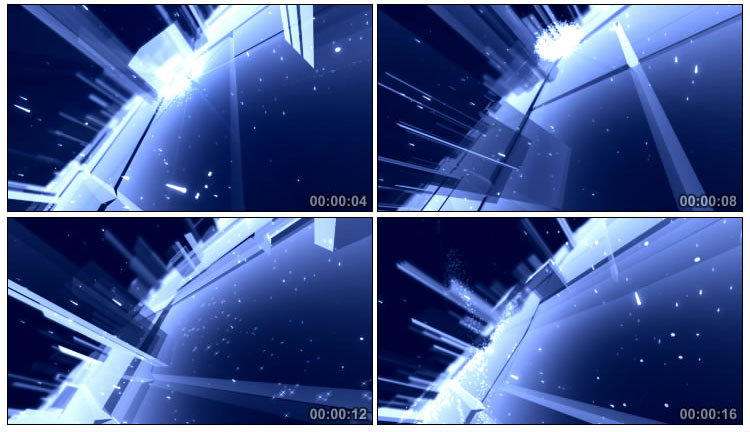 动感背景表面玻璃碎片粒子爆炸视频素材