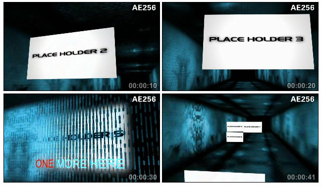 地下通道马赛克暗黑末世风格标题图片展示相册ae视频模板