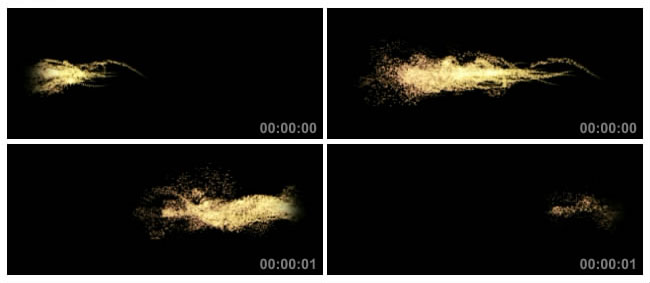 金色粒子沙子转场特效视频素材